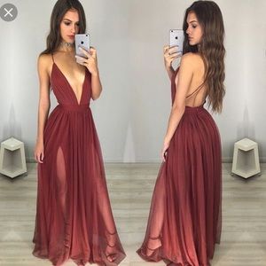 Size M Maroon Prom or Evening Dress